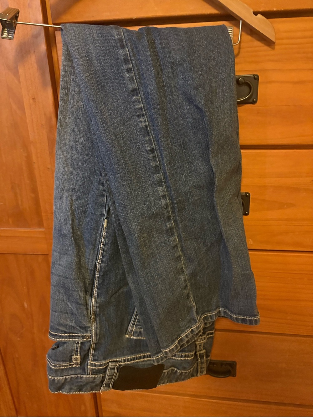 Rock and Roll Men's Straight Leg Jeans in Faded Blue Wash - Picture 11 of 11